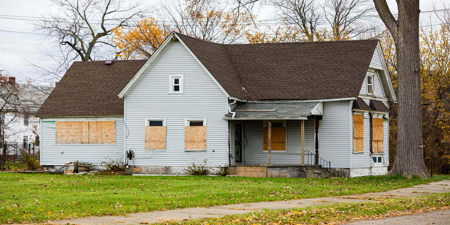 Abandoned house, unwanted property